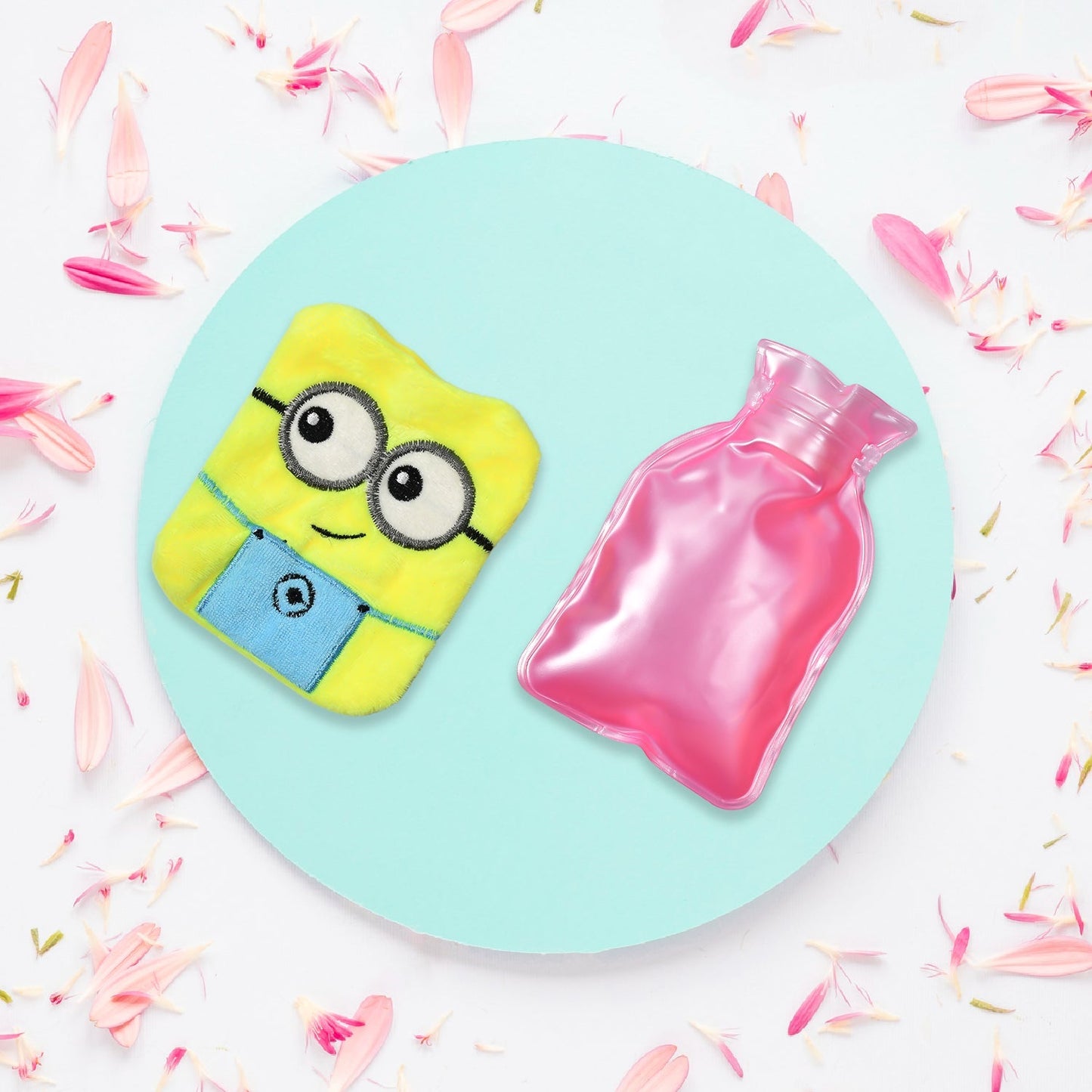 2-Eye Minions Hot Water Bottle with Cover