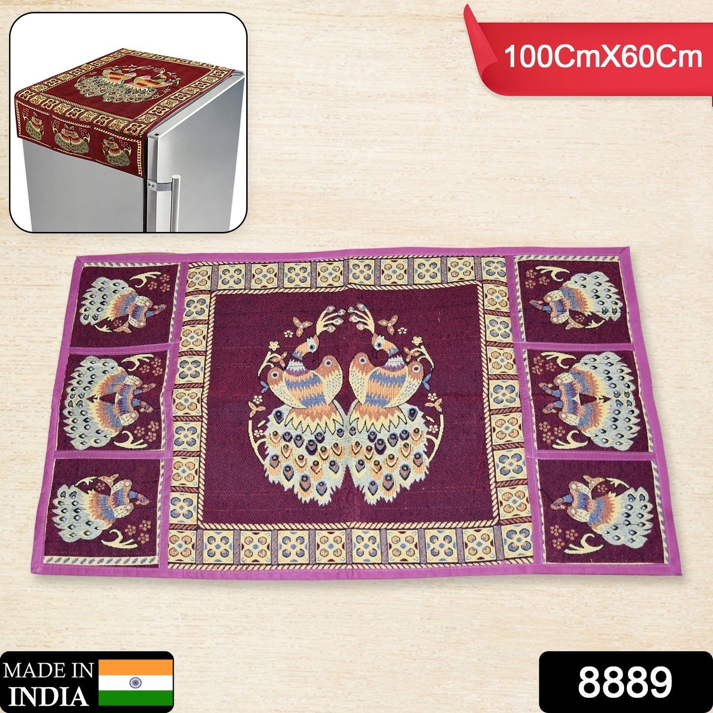 Cotton Fridge Top Cover (100x60cm)