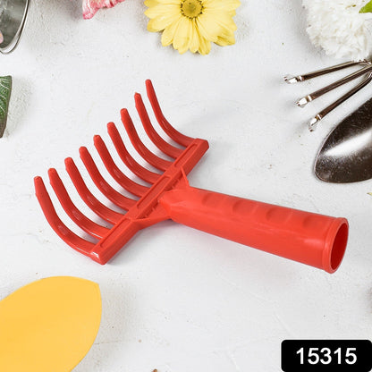 Plastic 9-Tooth Garden Hand Rake