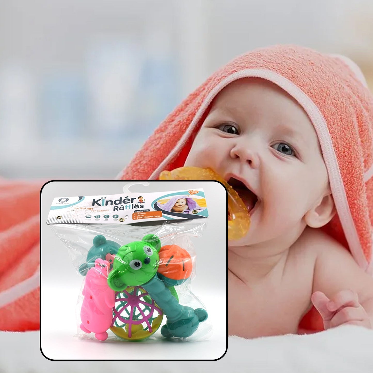 5pc Rattles Baby Toy