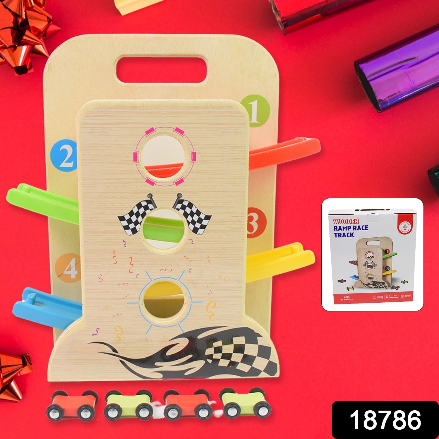 Wooden Click-Clack Car Racer