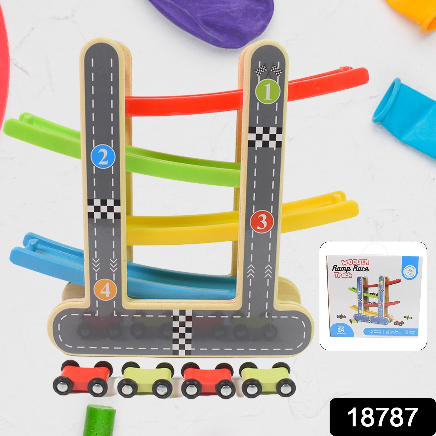 Wooden Click-Clack Race Track