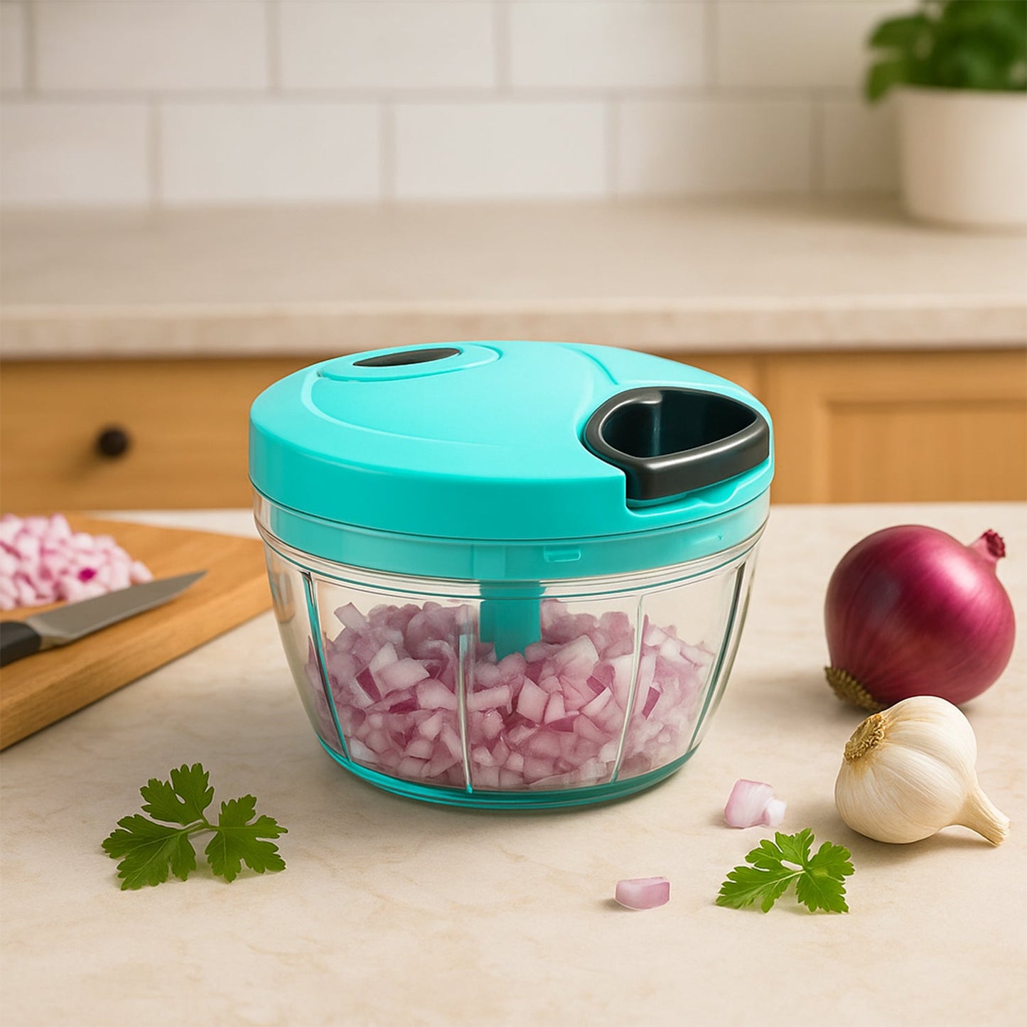 Mini Plastic Vegetable Chopper – 550ml