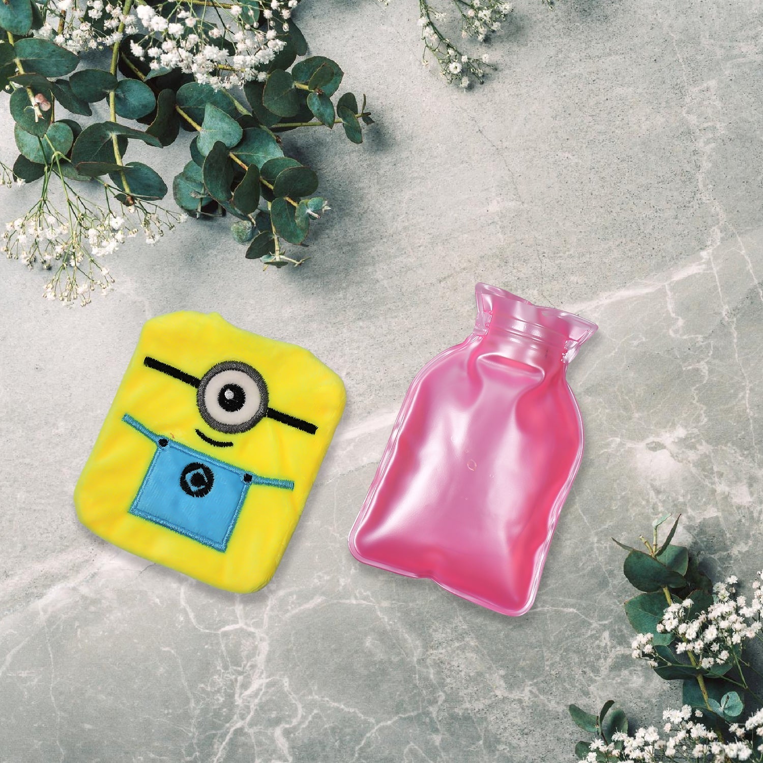 Minions Hot Water Bottle with Soft Cover