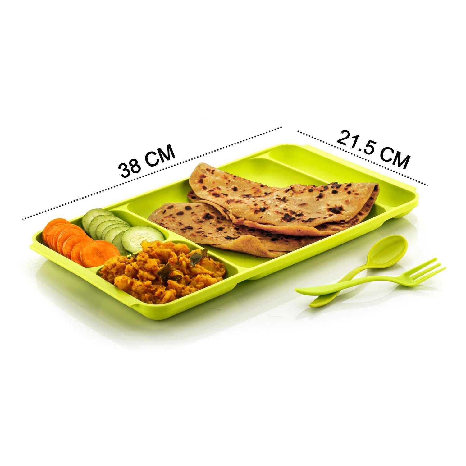 4-Compartment Plastic Plate Set