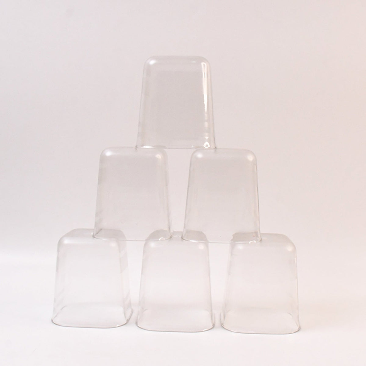 6-Piece Transparent Diamond Glass Set