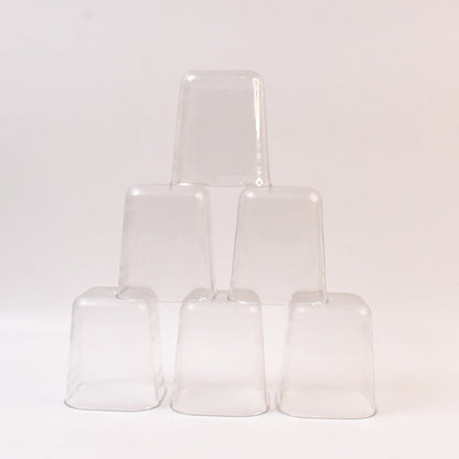 6-Piece Transparent Diamond Glass Set