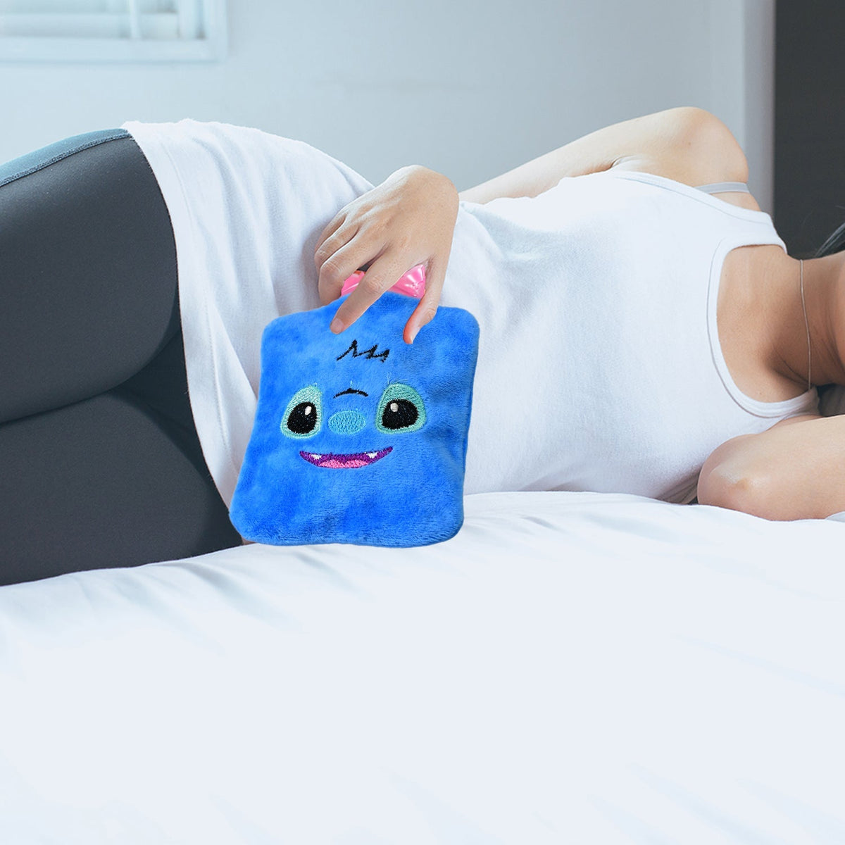 Blue Stitch Hot Water Bag with Cover