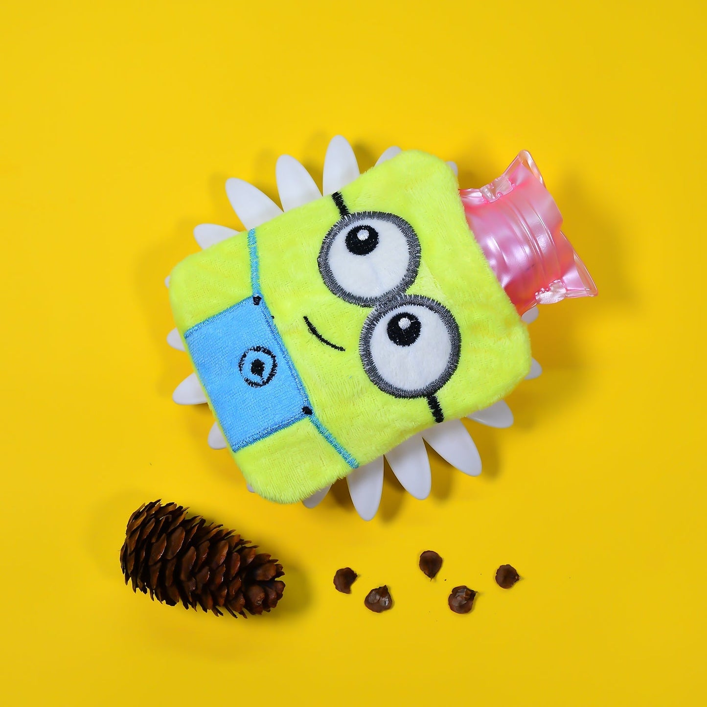 2-Eye Minions Hot Water Bottle with Cover