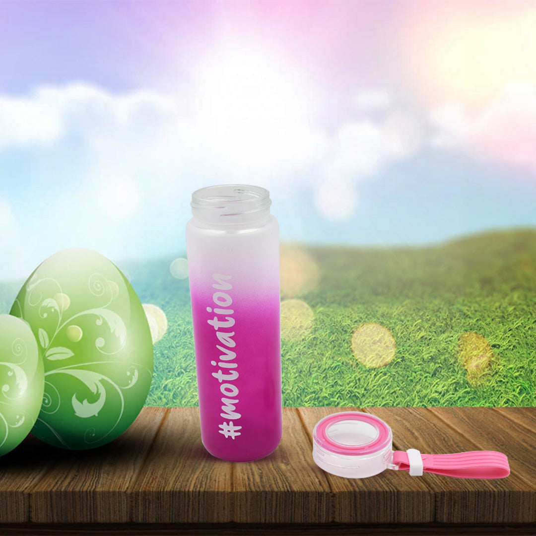 Motivational Portable Glass Bottle