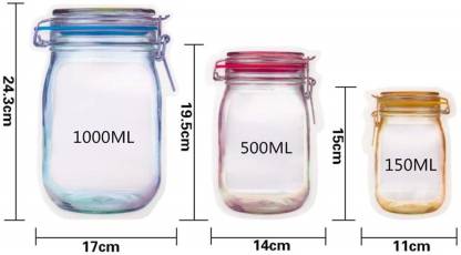 Jar-Shaped Ziplock Pouches