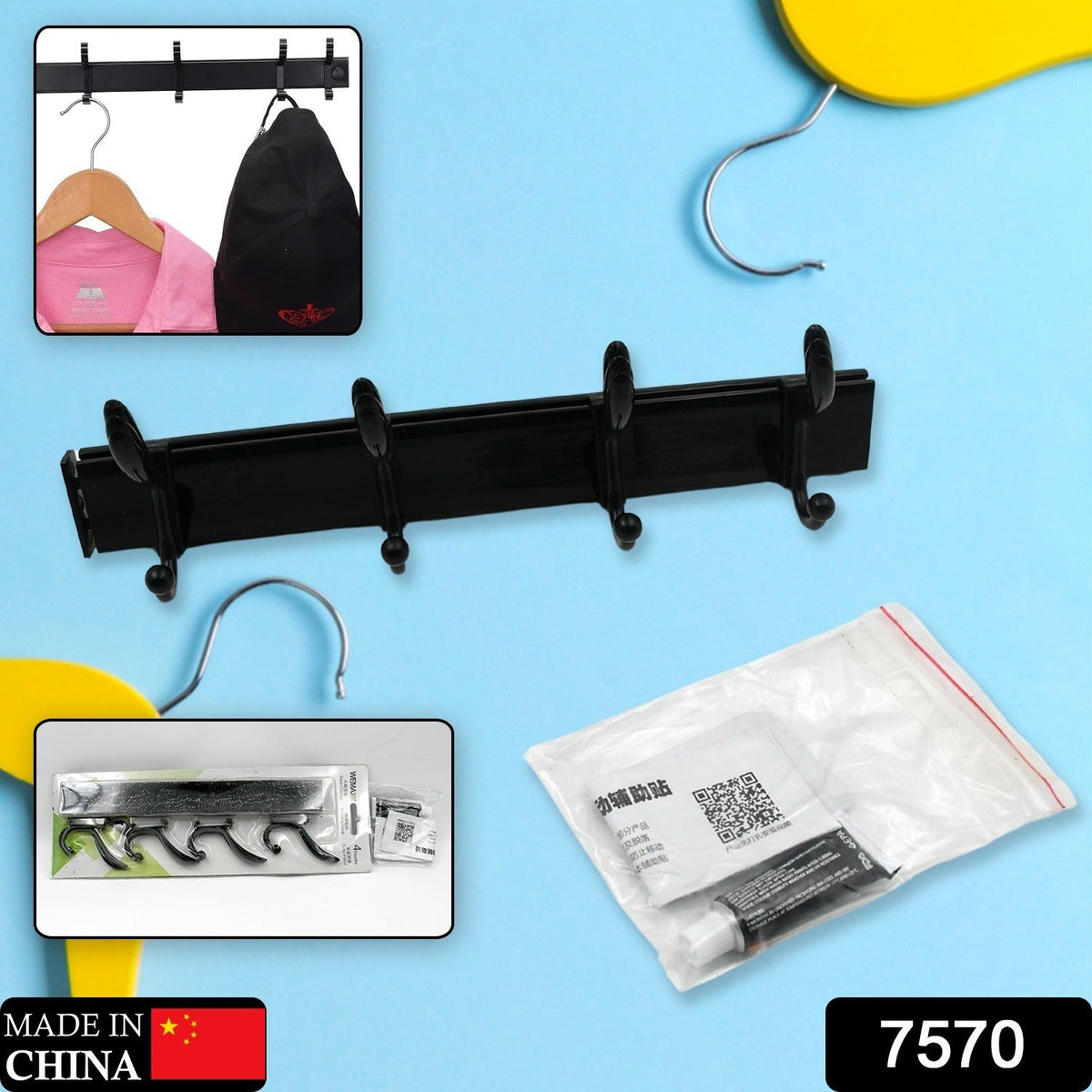 6-Hook Wall Rack