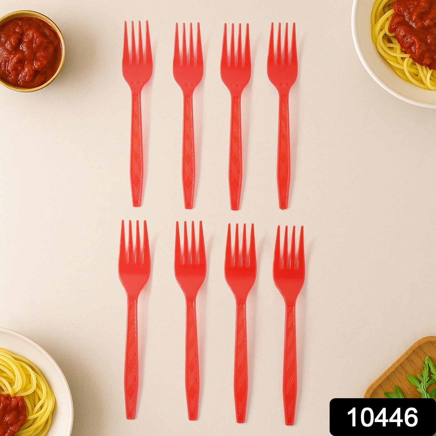 Red Plastic Forks