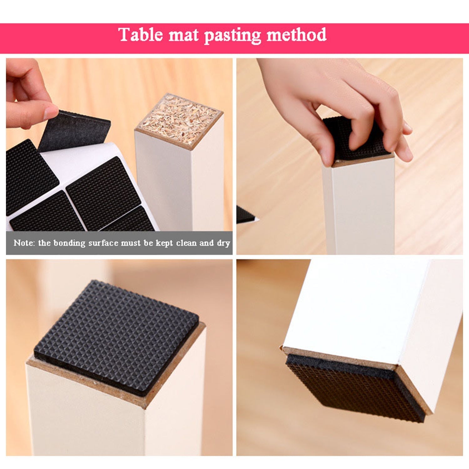 28 Pc Self-Sticking Rubber Furniture Pads