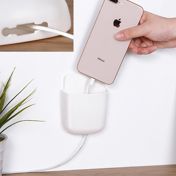 Stick-on phone case with charging port