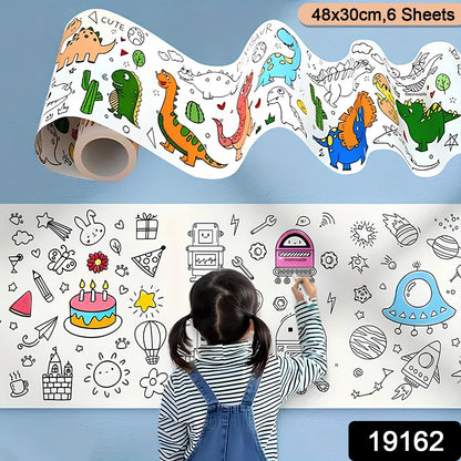 Fun And Educational Coloring Roll (1 Pc)