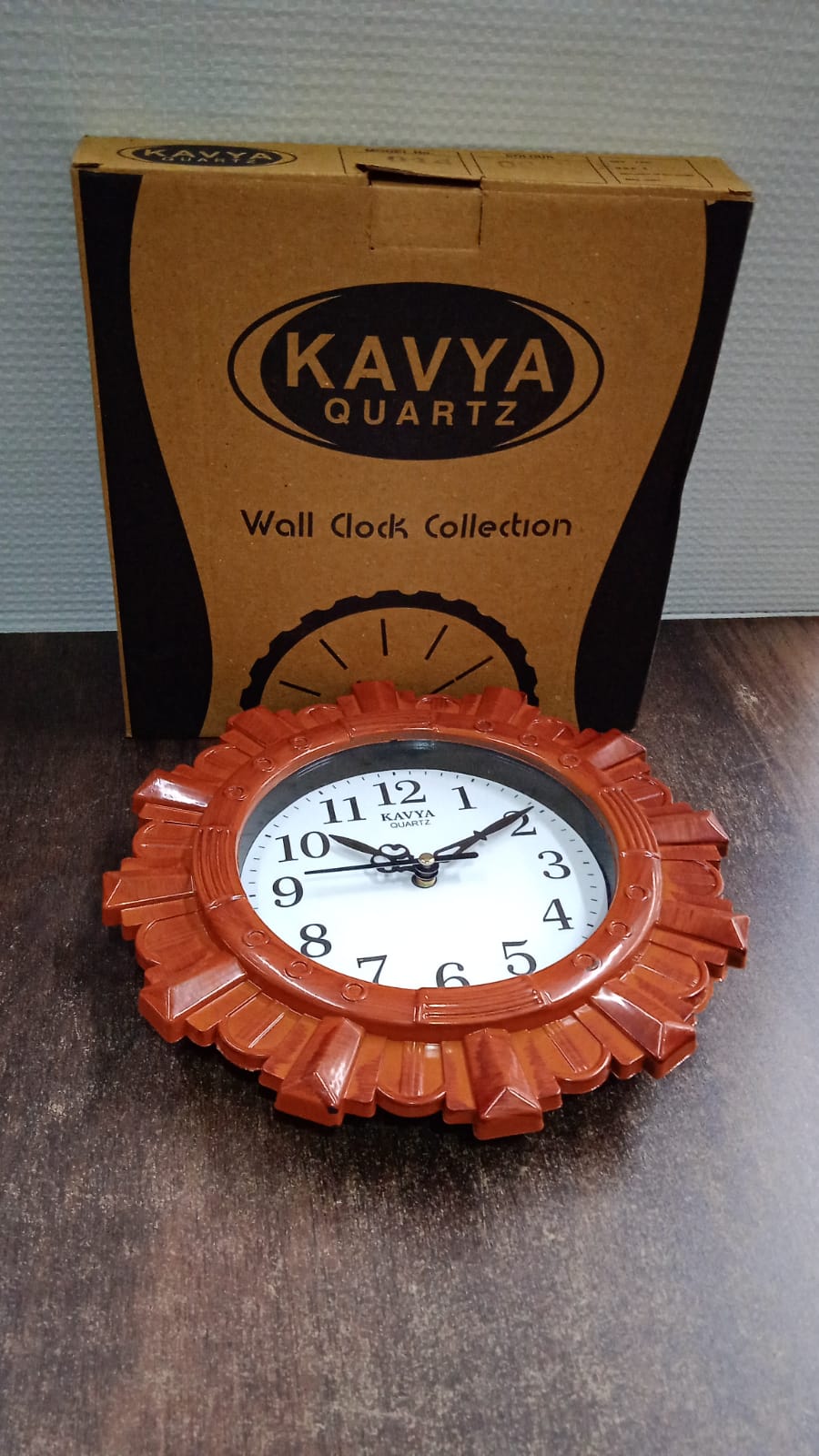 Wooden Look Designer Wall Clock