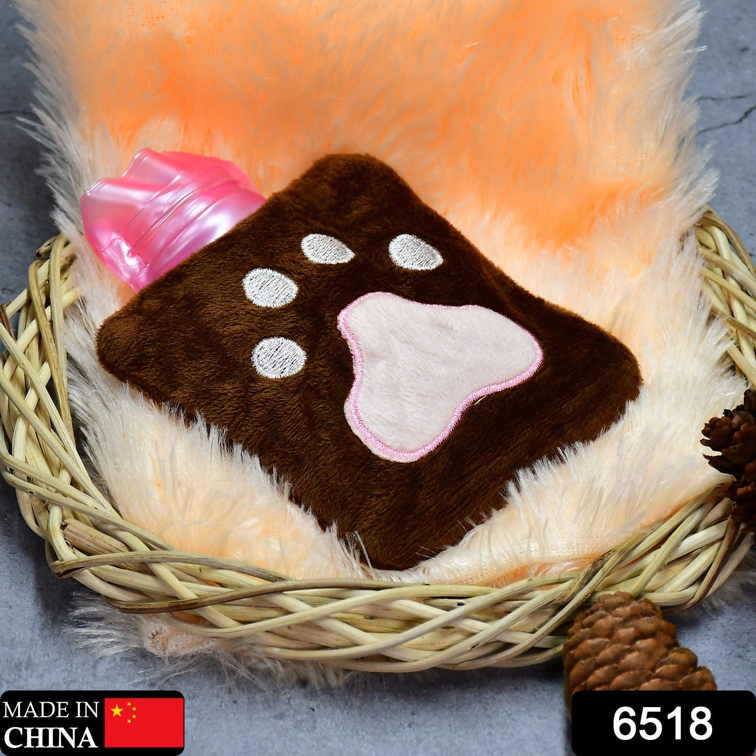 Paw Print Small Hot Water Bag With Cover