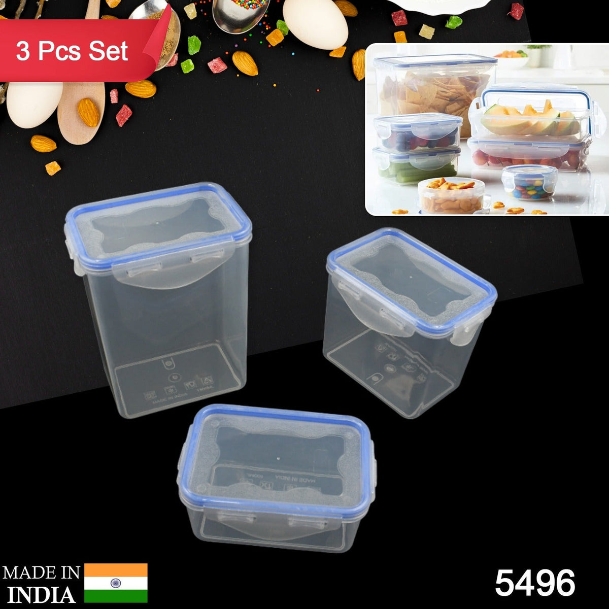 Kitchen Storage Box  (3 Piece Set)
