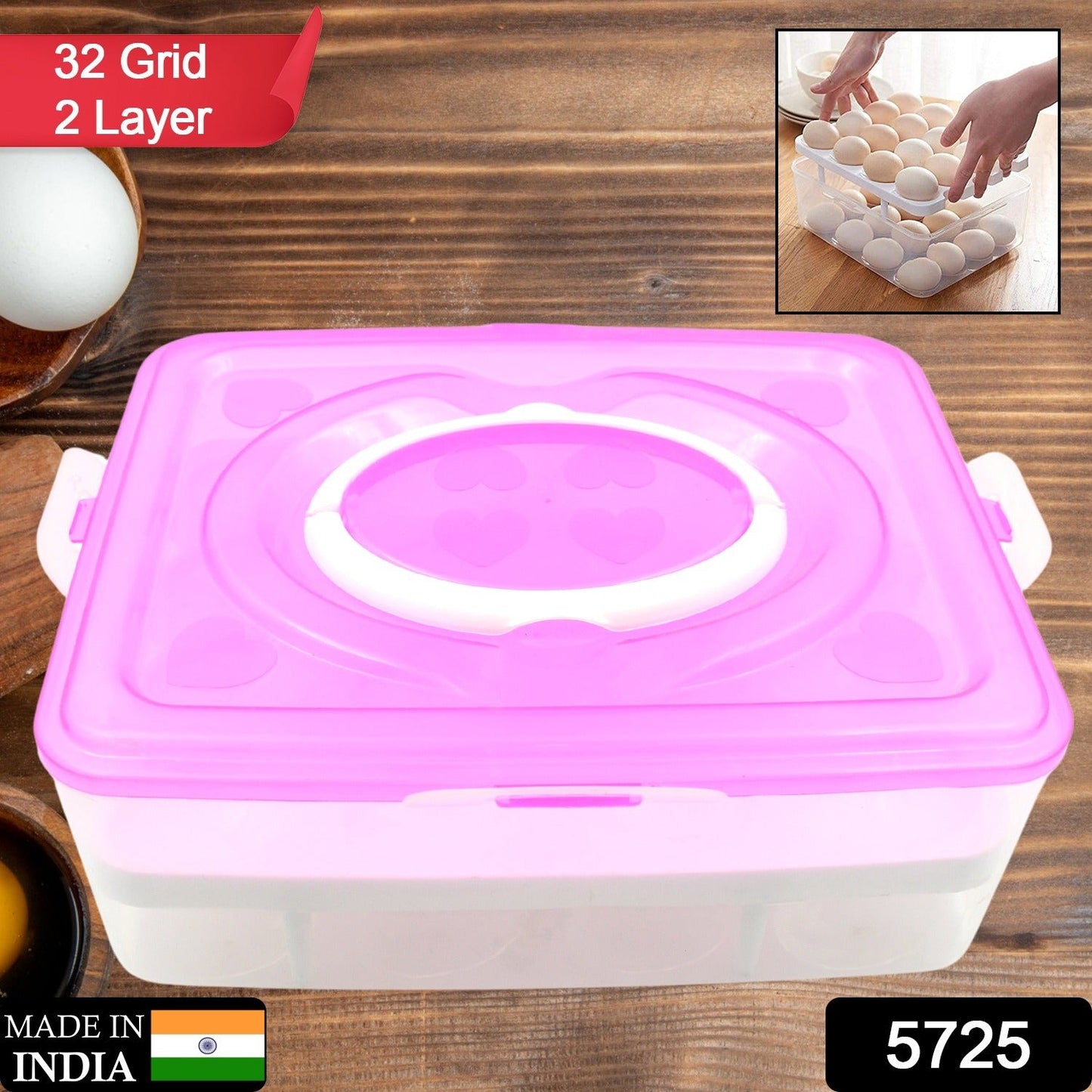 2 layer 32 Grid Egg Tray With Lid