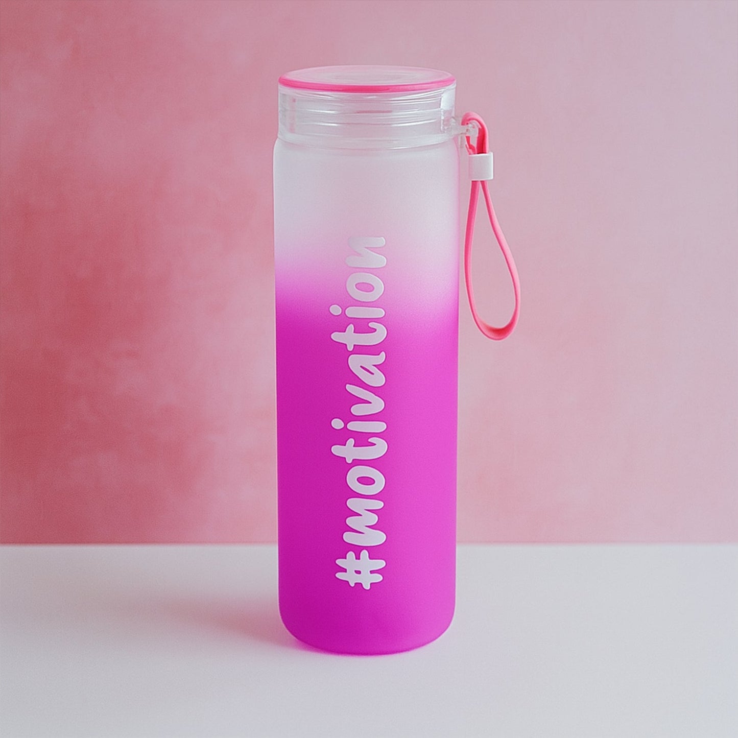 Motivational Portable Glass Bottle