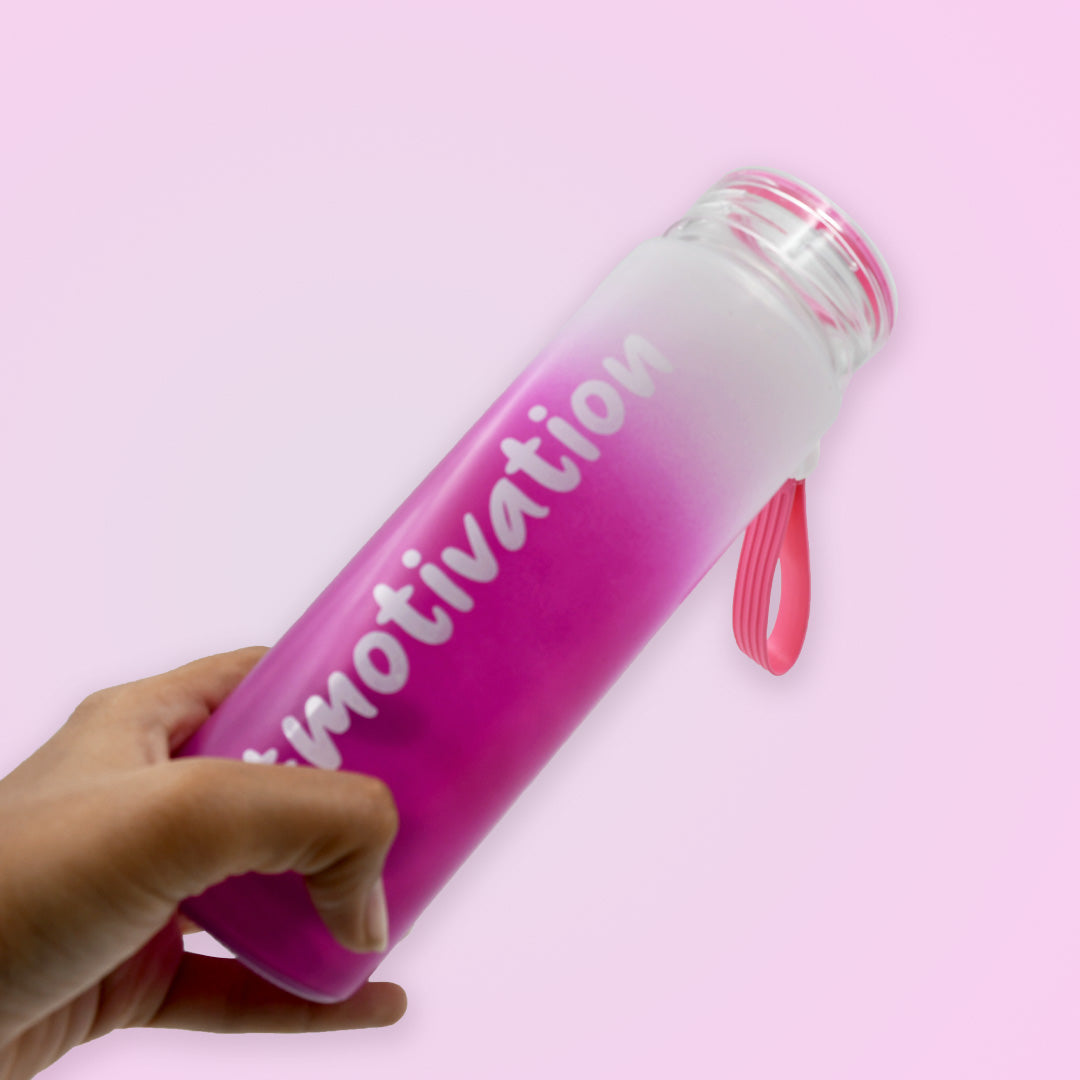 Motivational Portable Glass Bottle
