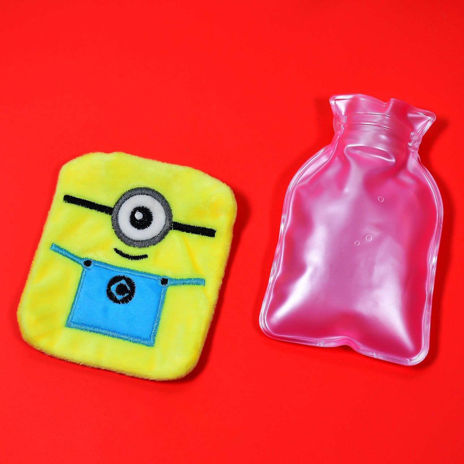 Minions Hot Water Bottle with Soft Cover
