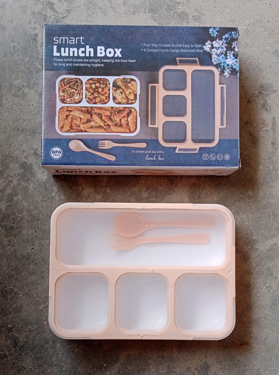 4 Compartment Leak-Proof Lunch Box