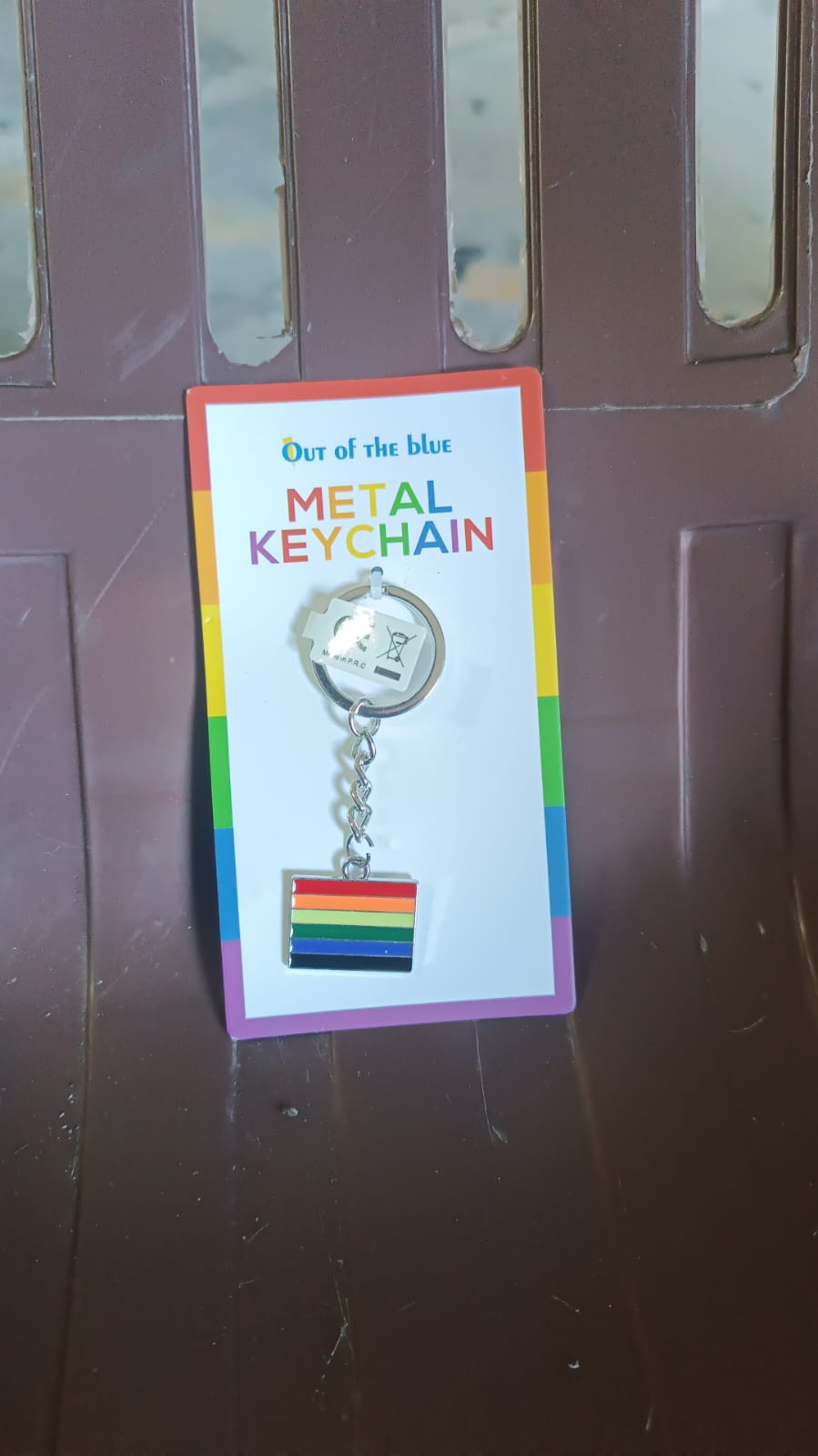 Rainbow Metal Keychain