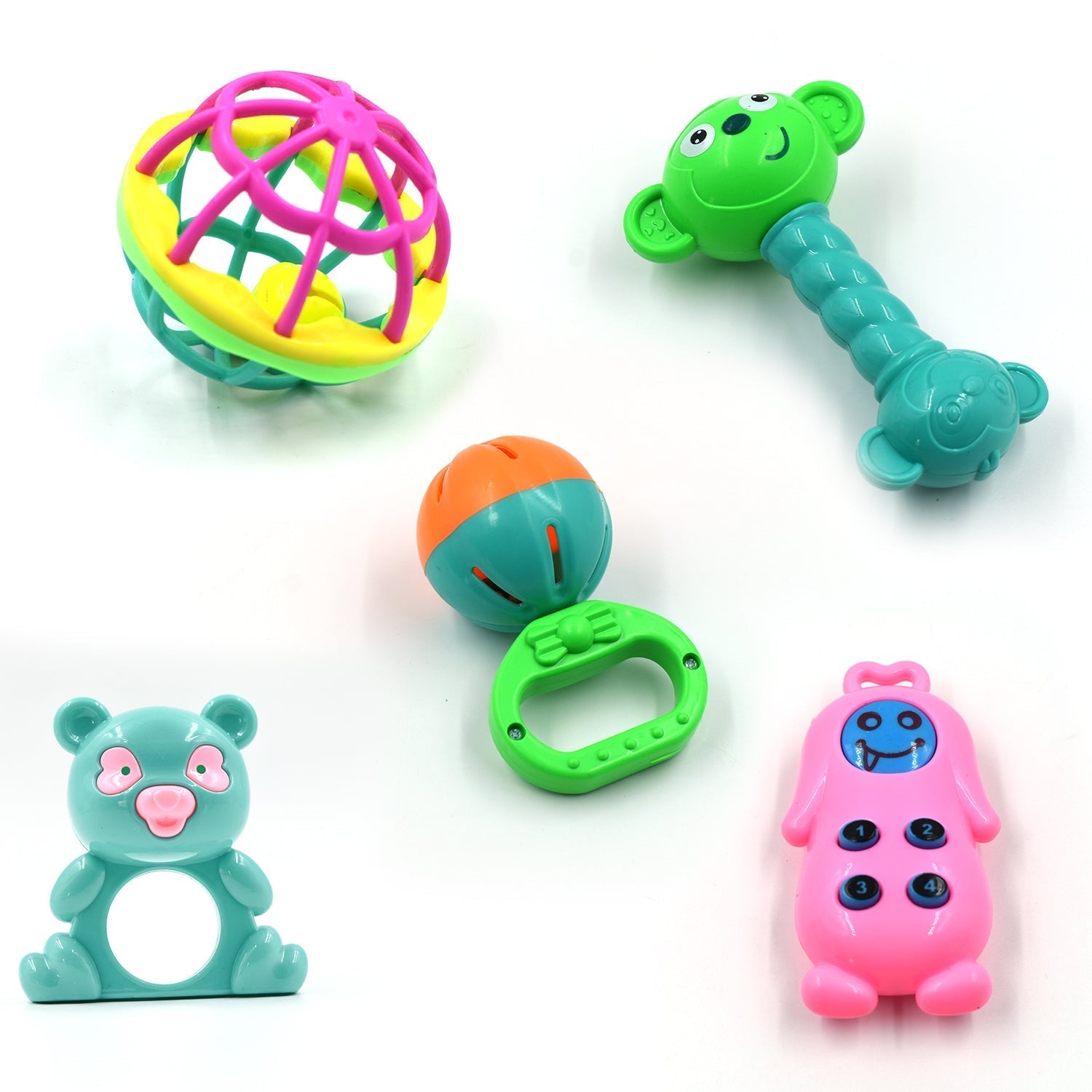 5pc Rattles Baby Toy