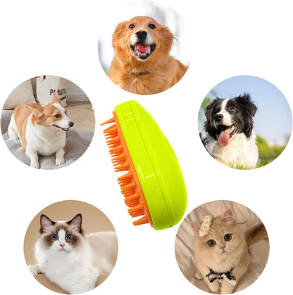 Steam-Powered Pet Grooming Brush