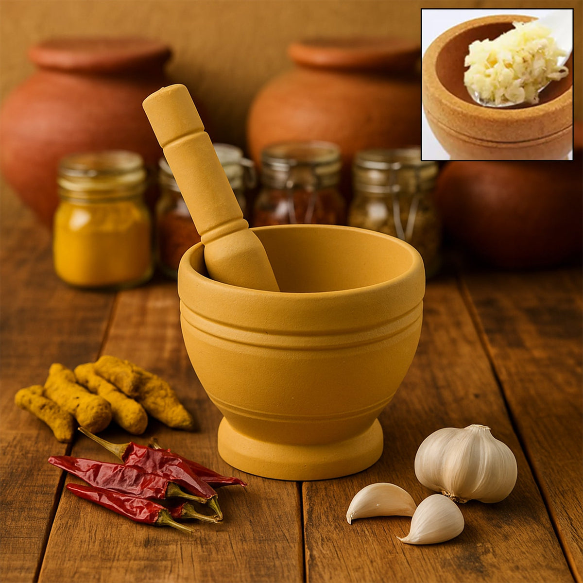 Mortar And Pestle Set For Spices