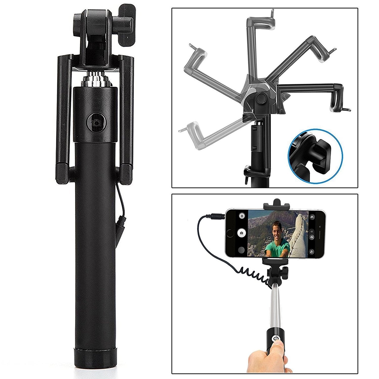 Selfie Sticks Box With Aux Wire