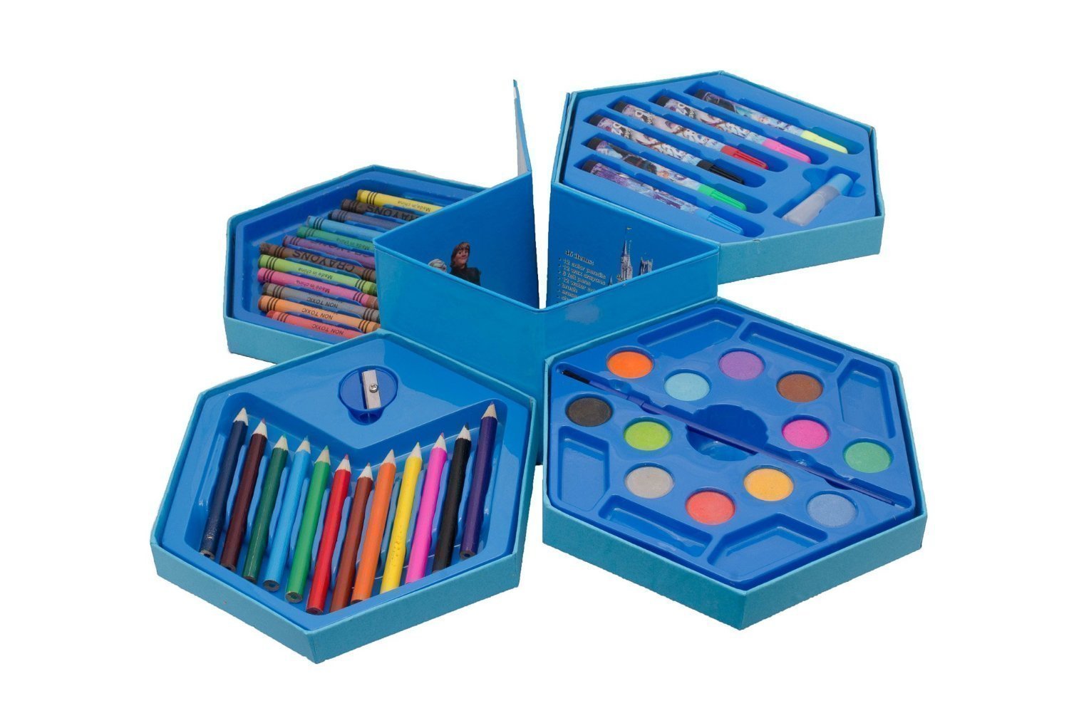 46 Pcs Plastic Art Colour Set
