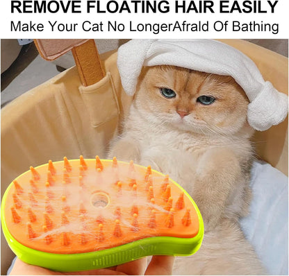 Steam-Powered Pet Grooming Brush