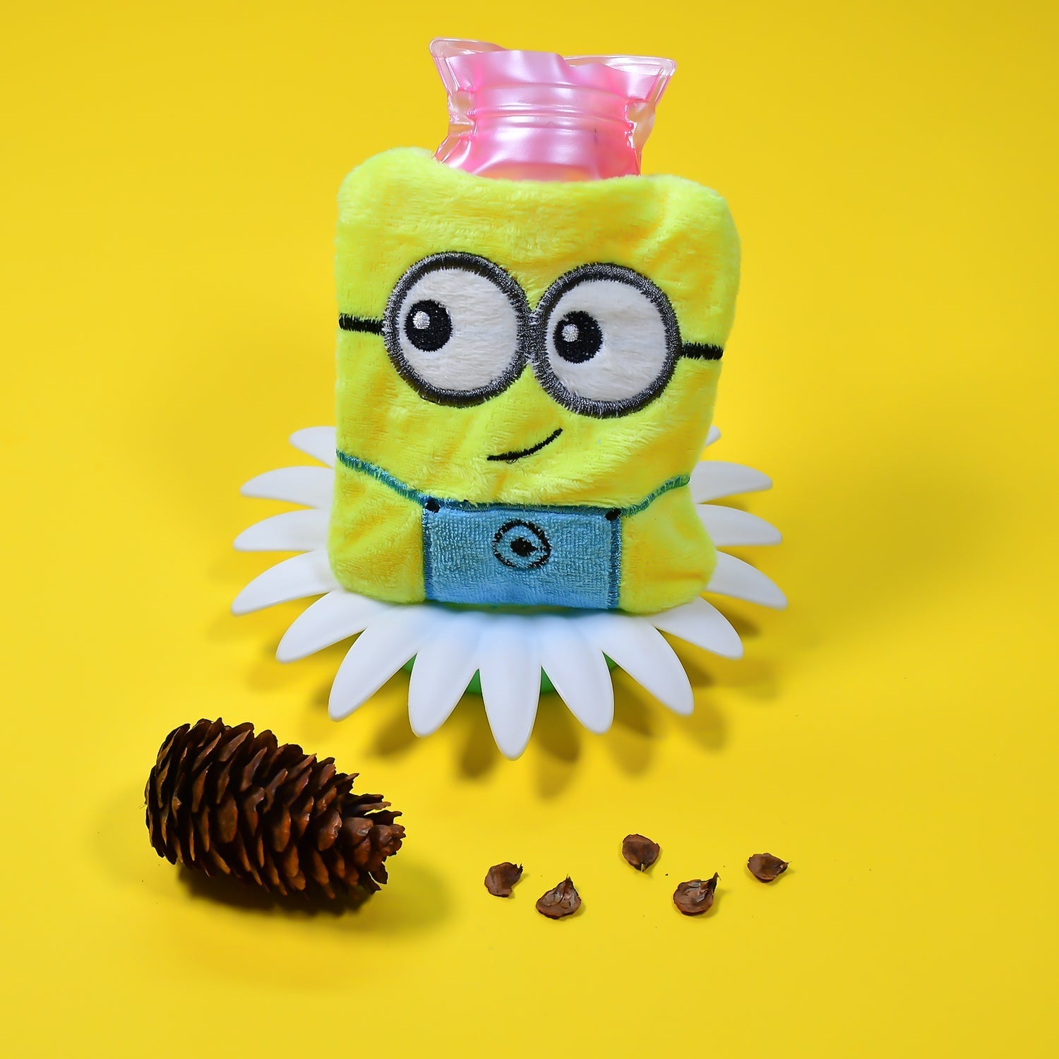 2-Eye Minions Hot Water Bottle with Cover