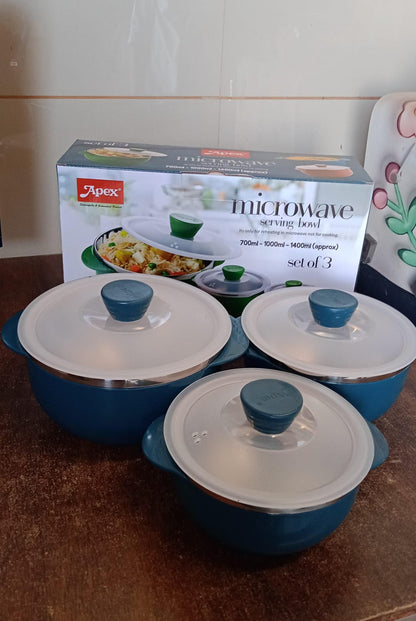 Nestable Microwave Reheating Bowls