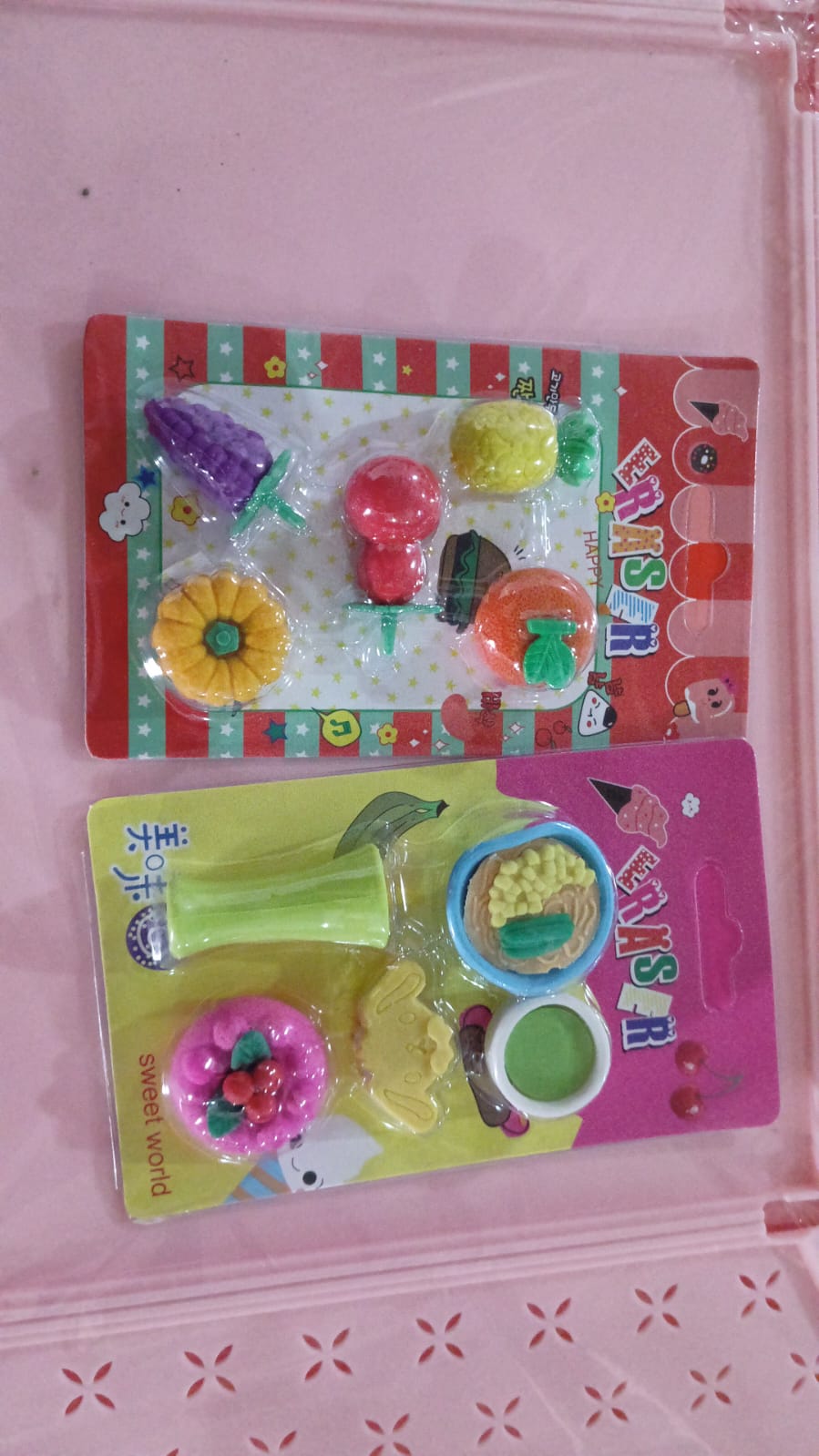 Fruit Shape Erasers Set