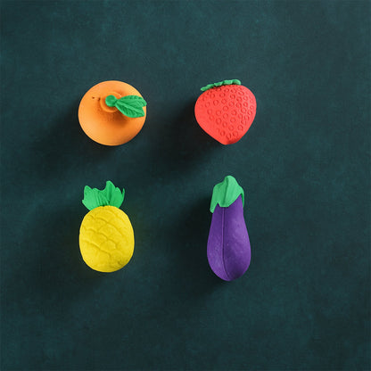 3D Fruits & Vegetables Erasers Set