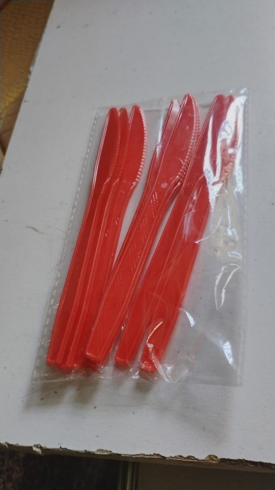 Red Plastic Knives