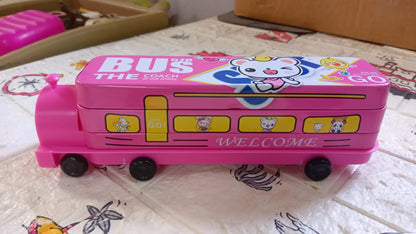 Metal Bus Compass Pencil Box