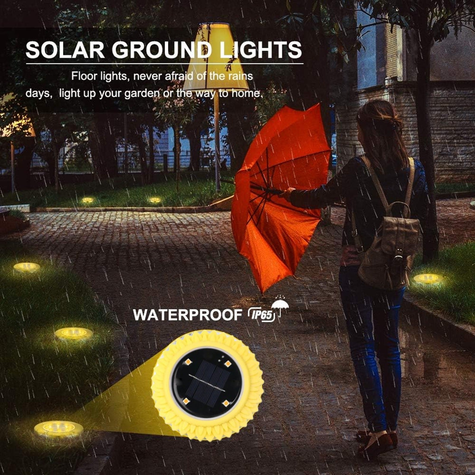 Solar Ground Lights 4-Pack