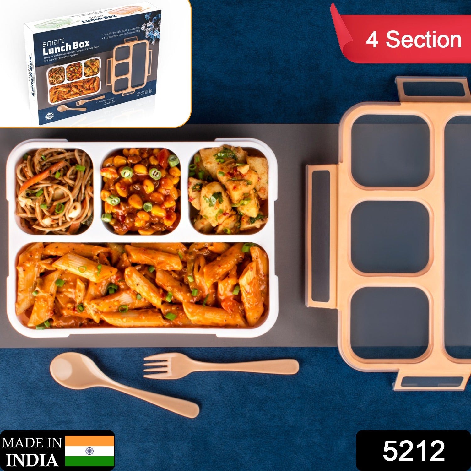 4 Compartment Leak-Proof Lunch Box