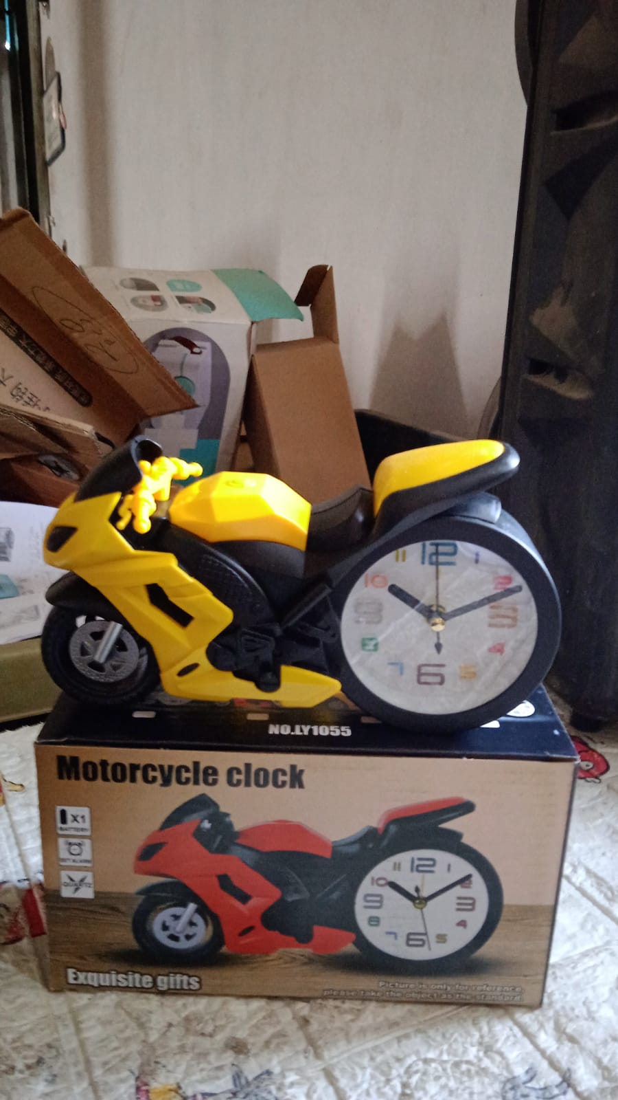 Fashioned Alarm Clock Novelty Retro Motorcycle