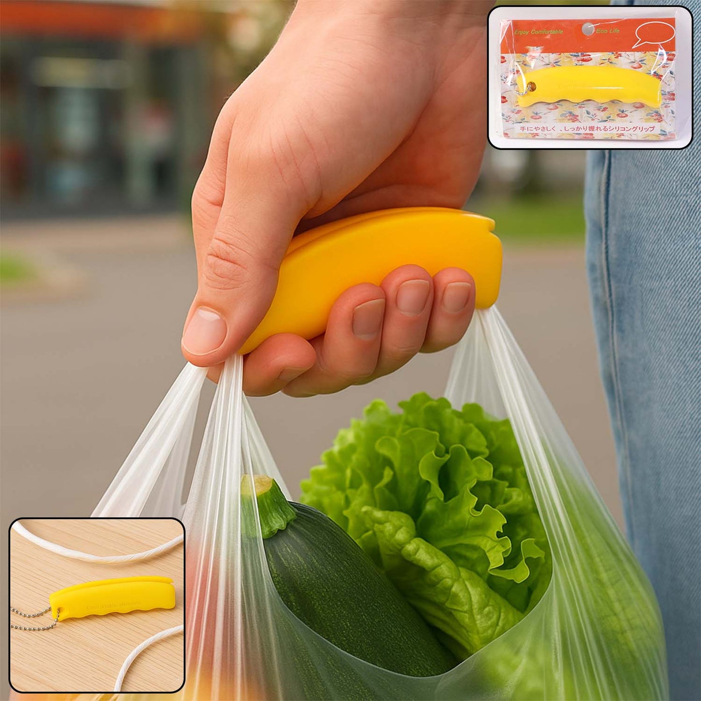 Silicone Bag Clip Keychain