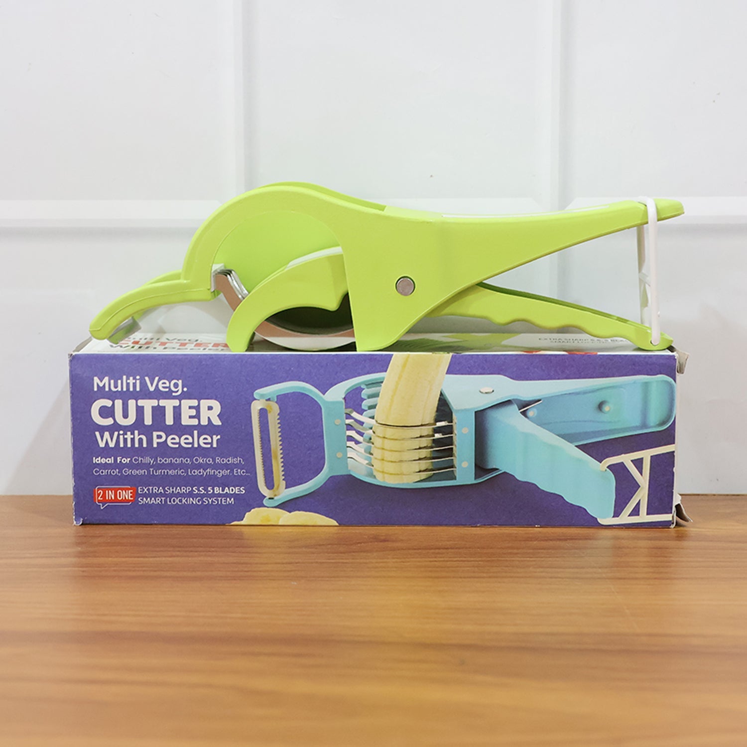 Vegetable Cutter with Peeler – Multicolour