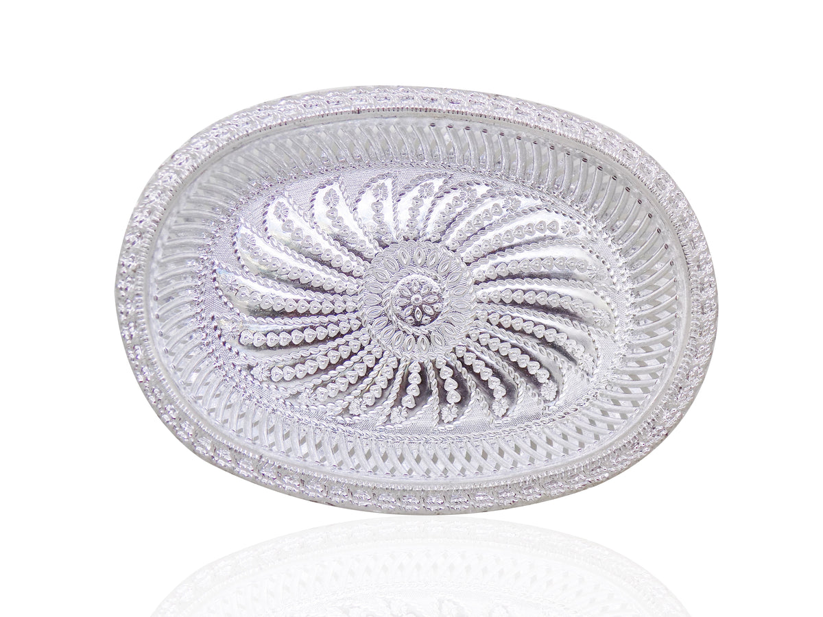 Oval Silver Gift Tray