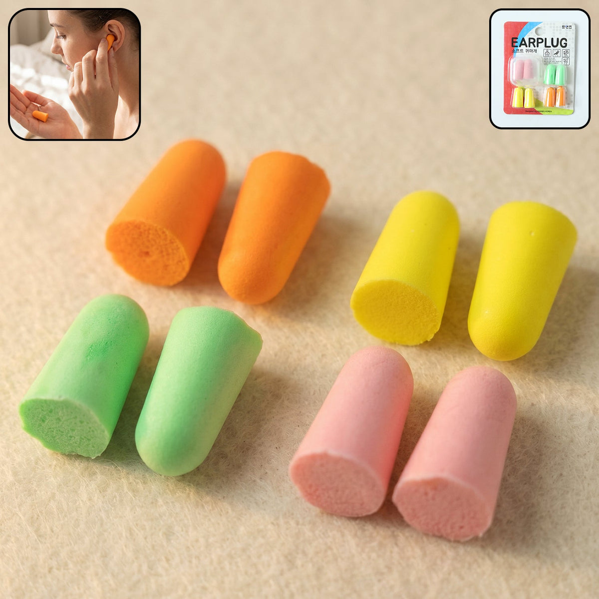 Soft Foam Earplugs Set