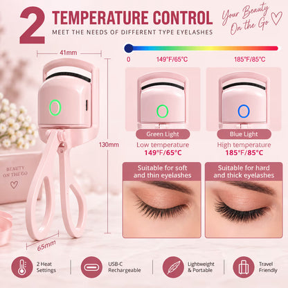 Rechargeable Heated Eyelash Curler with USB Cable
