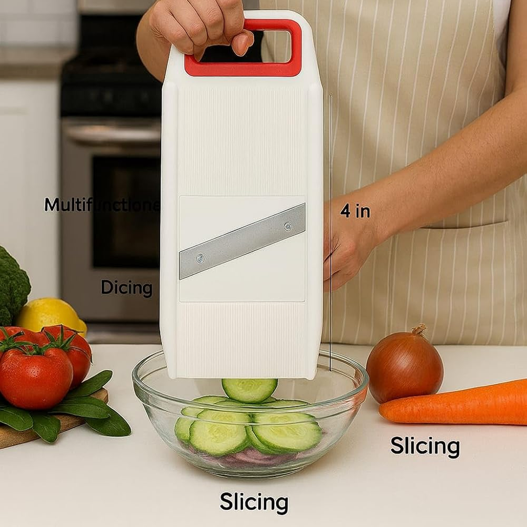 6-in-1 Fruit & Vegetable Slicer with Multi Attachments